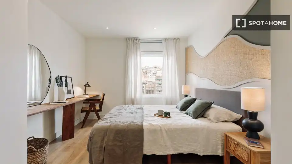 Habitación de Piso de alquiler en Barcelona con Aire acondicionado, Calefacción y Amueblado