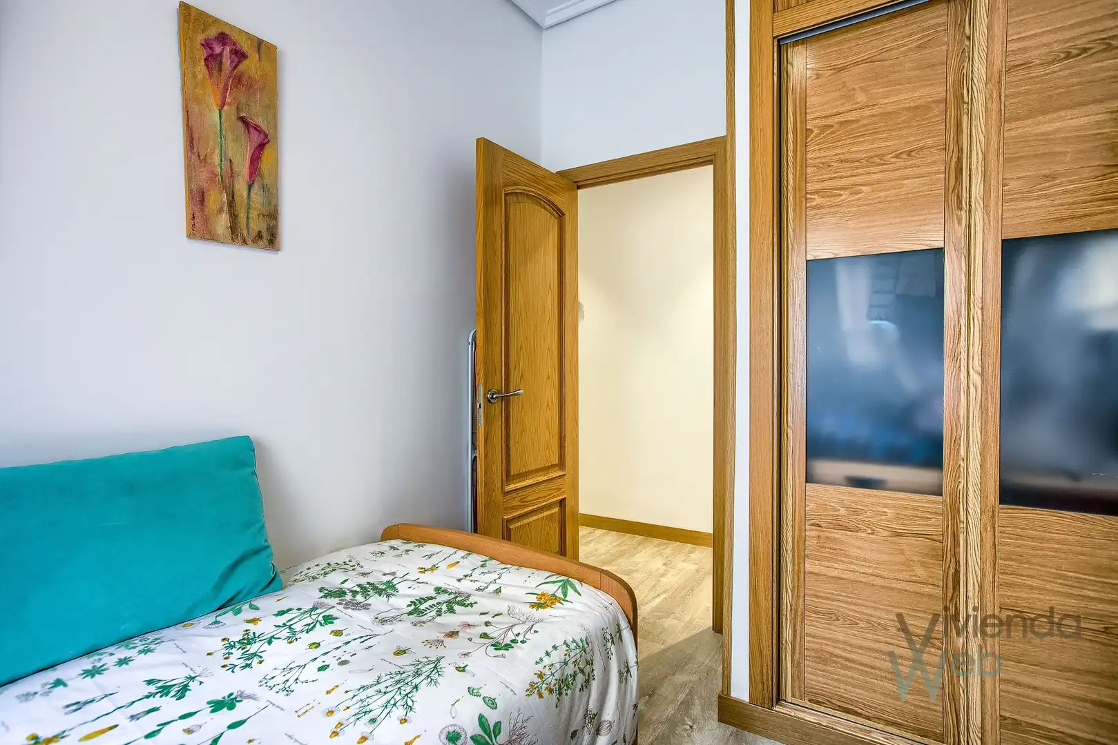 Bedroom of Flat for rent in Madrid  with Air Conditioner, Heating and Parquet flooring