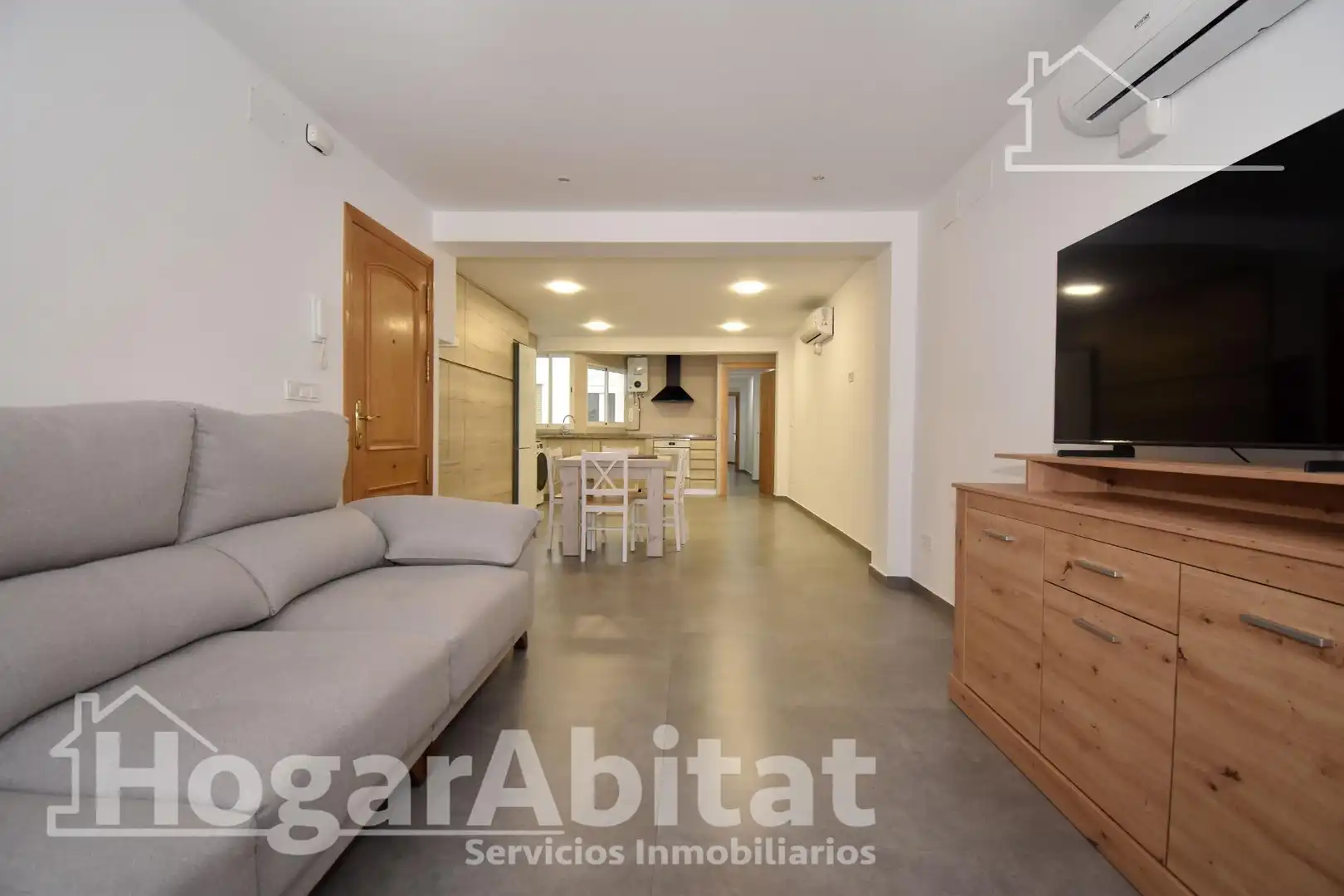 Wohnzimmer von Wohnung zum Verkauf in Castellón de la Plana / Castelló de la Plana mit Klimaanlage und Möbliert