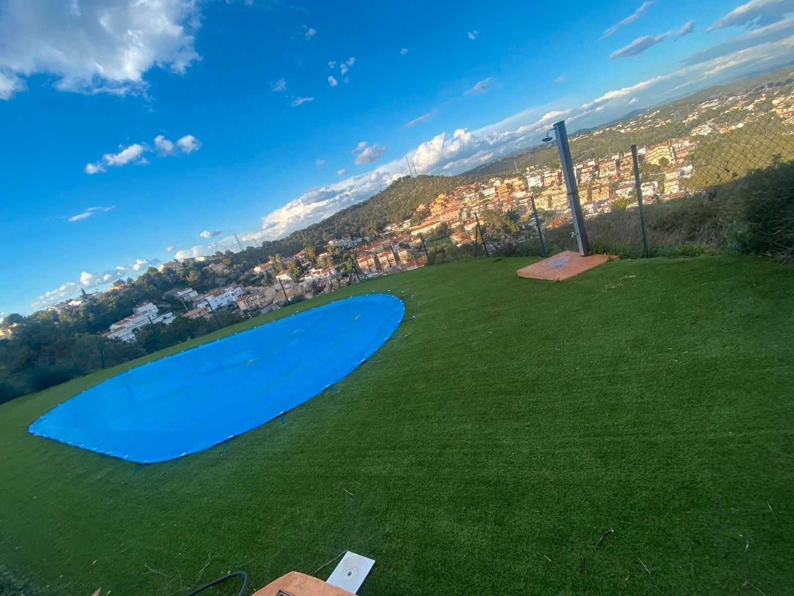 Swimming pool of Single-family semi-detached for sale in Calafell  with Air Conditioner, Heating and Parquet flooring