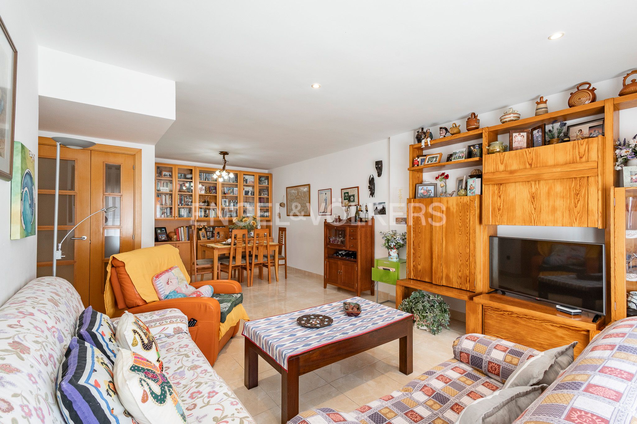 Sala d'estar de Apartament en venda en Vilanova i la Geltrú amb Aire condicionat, Calefacció i Terrassa