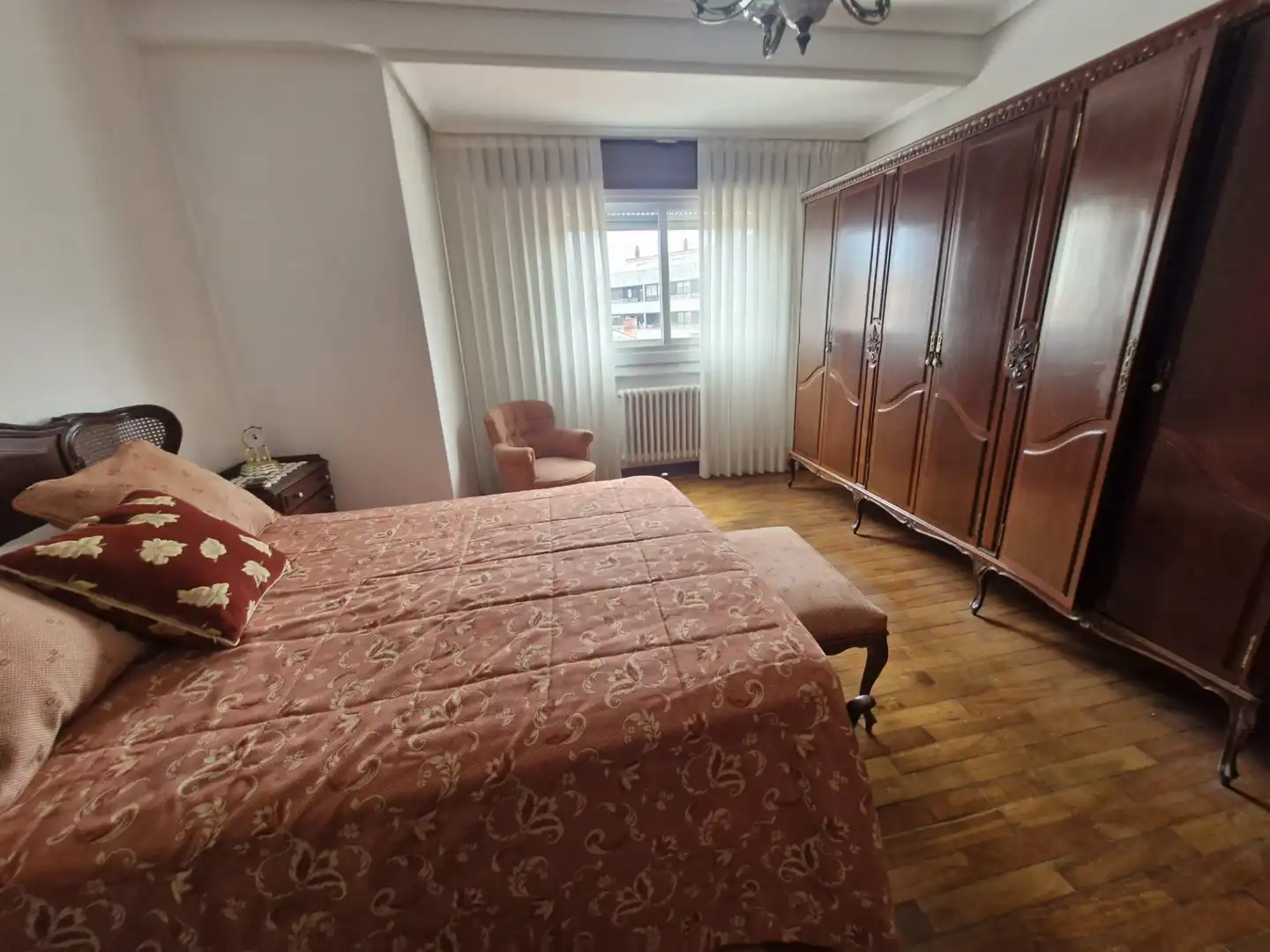 Bedroom of Flat for sale in Ourense Capital   with Heating, Parquet flooring and Terrace