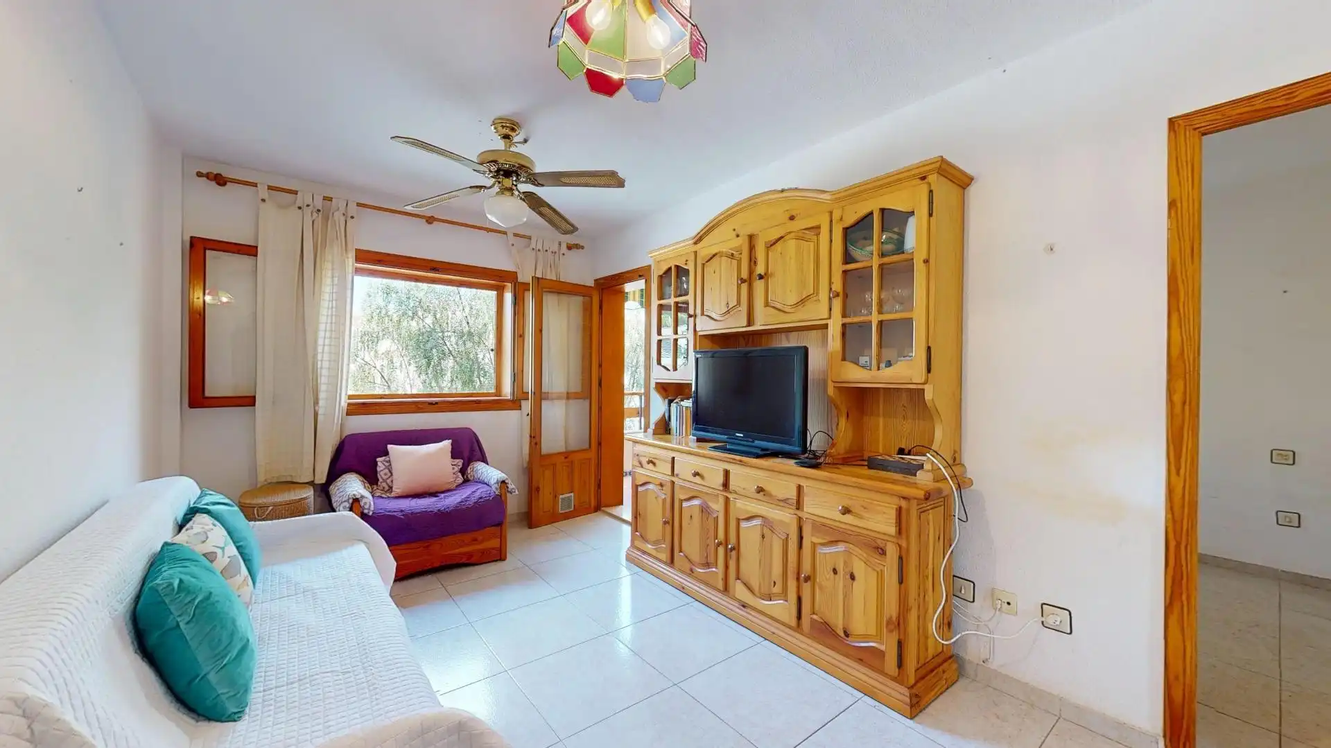 Sala d'estar de Apartament en venda en San Javier amb Moblat, Balcó i Piscina comunitària