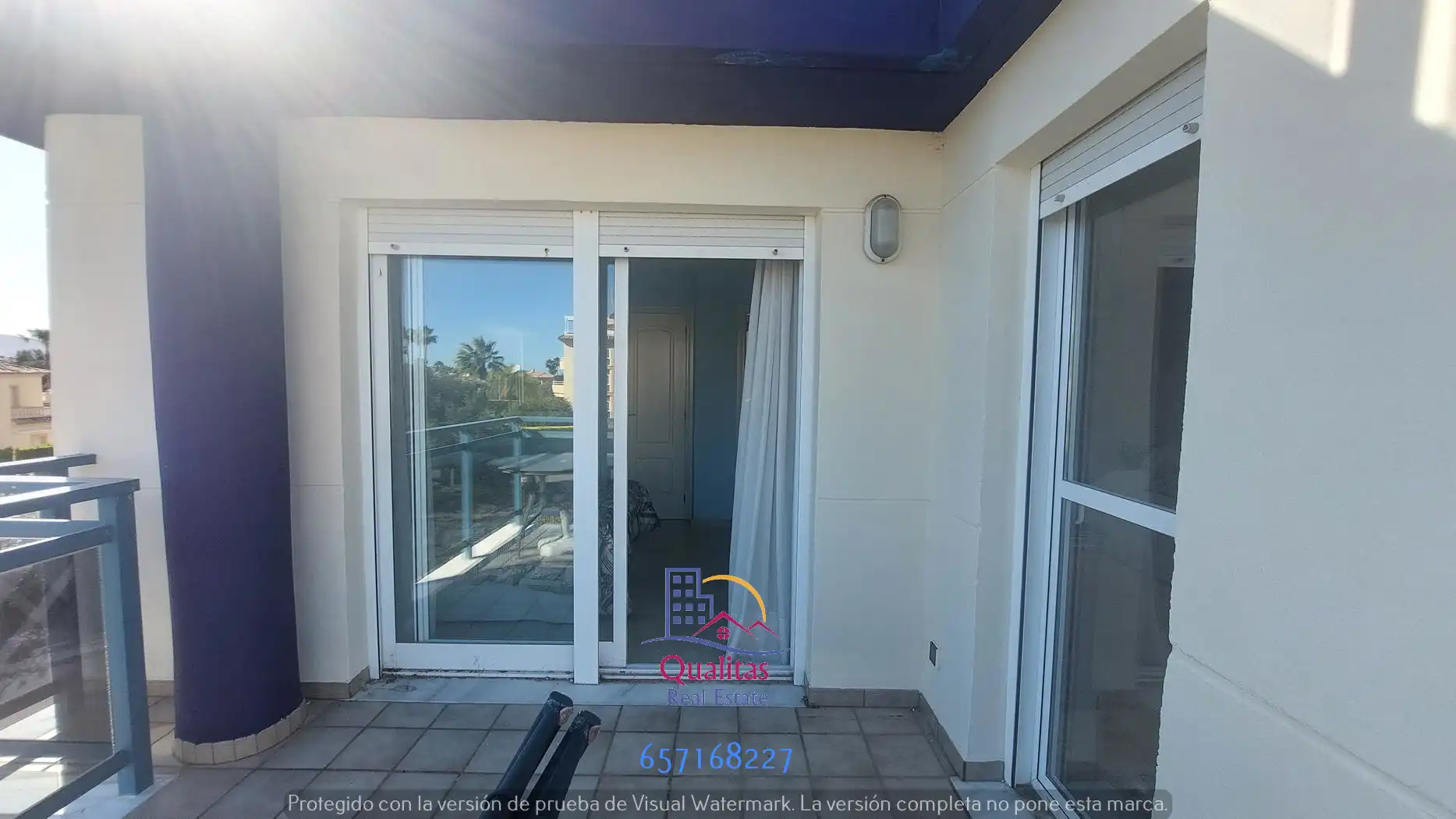 Terraza de Apartamento de alquiler en Oliva con Aire acondicionado, Calefacción y Jardín privado