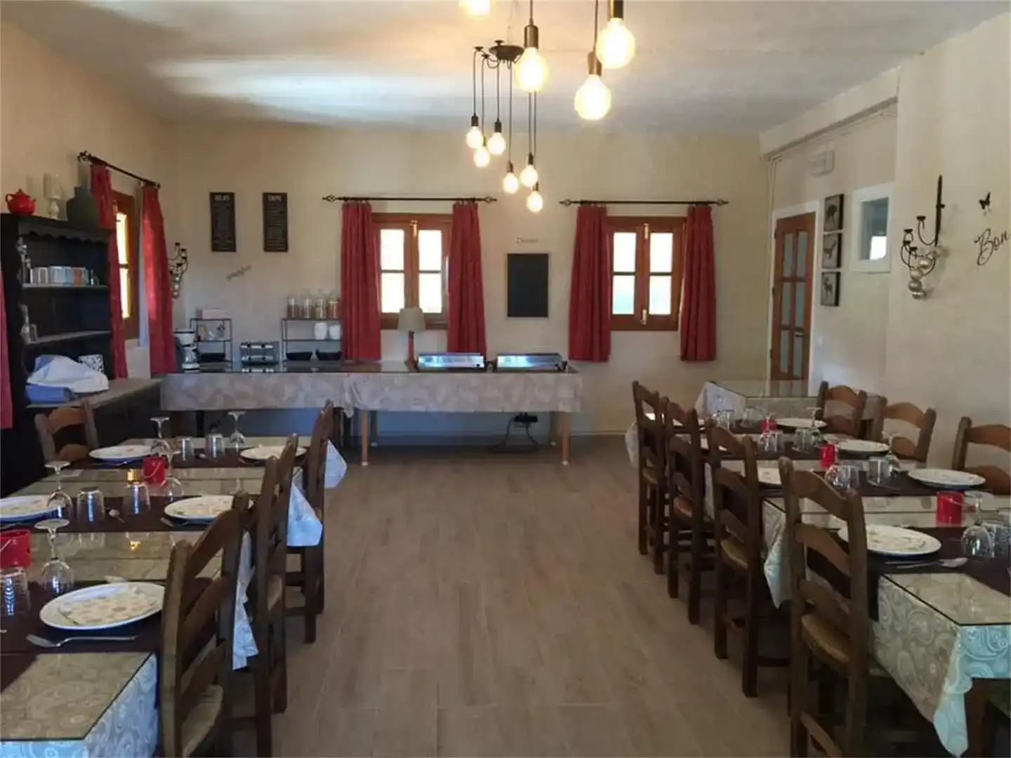 Comedor de Finca rústica en venta en Algámitas con Aire acondicionado, Jardín privado y Piscina