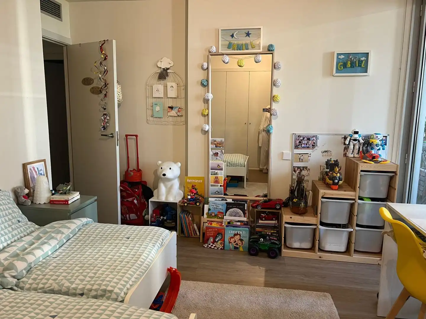 Schlafzimmer von Wohnung zur Miete in Barcelona mit Klimaanlage, Heizung und Parkett