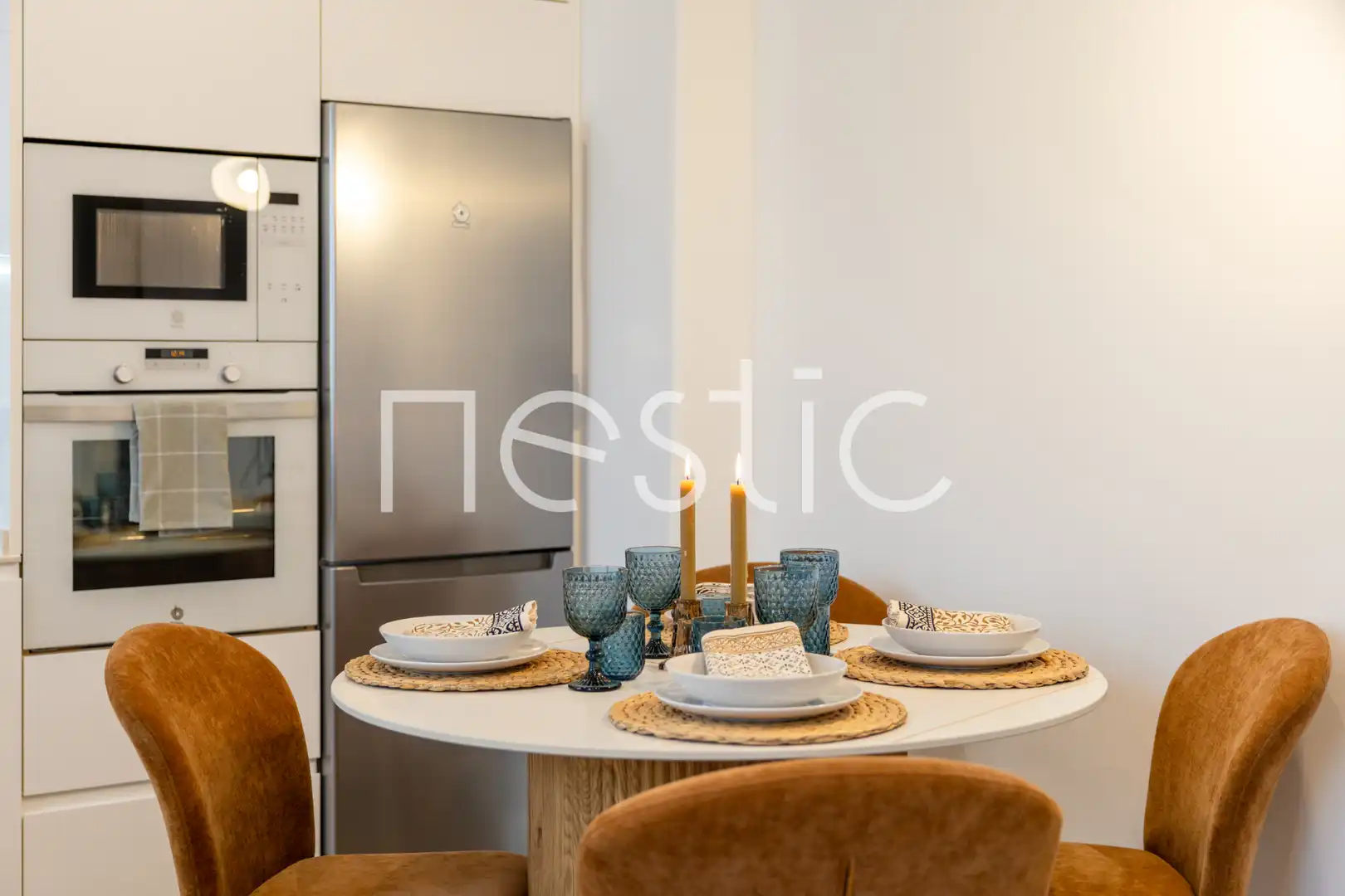 Cocina de Apartamento de alquiler en Madrid con Aire acondicionado, Calefacción y Amueblado