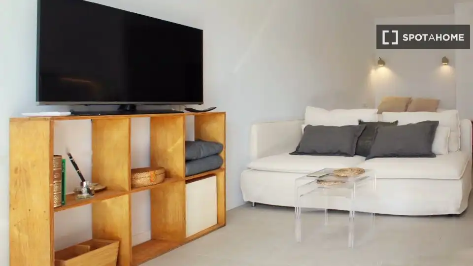 Sala de estar de Piso de alquiler en Madrid con Aire acondicionado, Calefacción y Amueblado