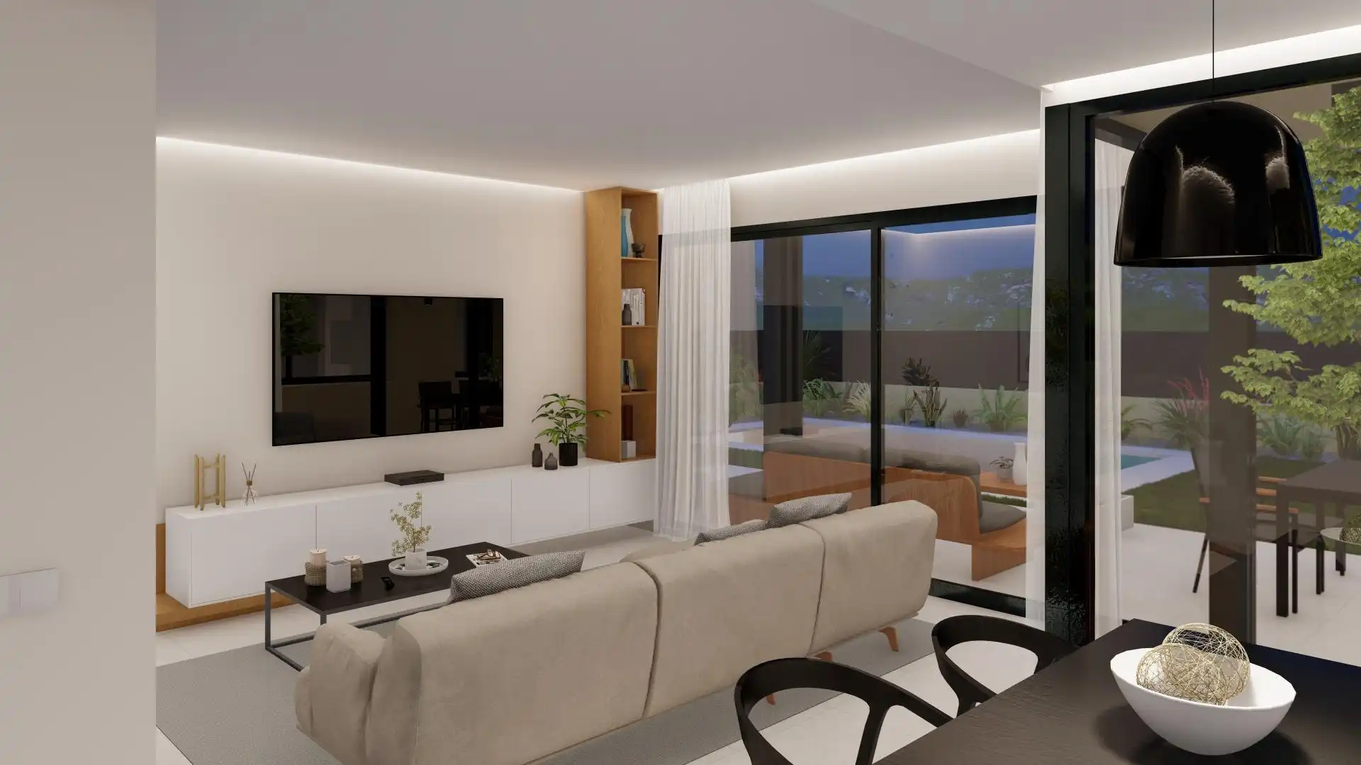 Sala de estar de Casa o chalet en venta en Murcia con Aire acondicionado, Calefacción y Jardín privado