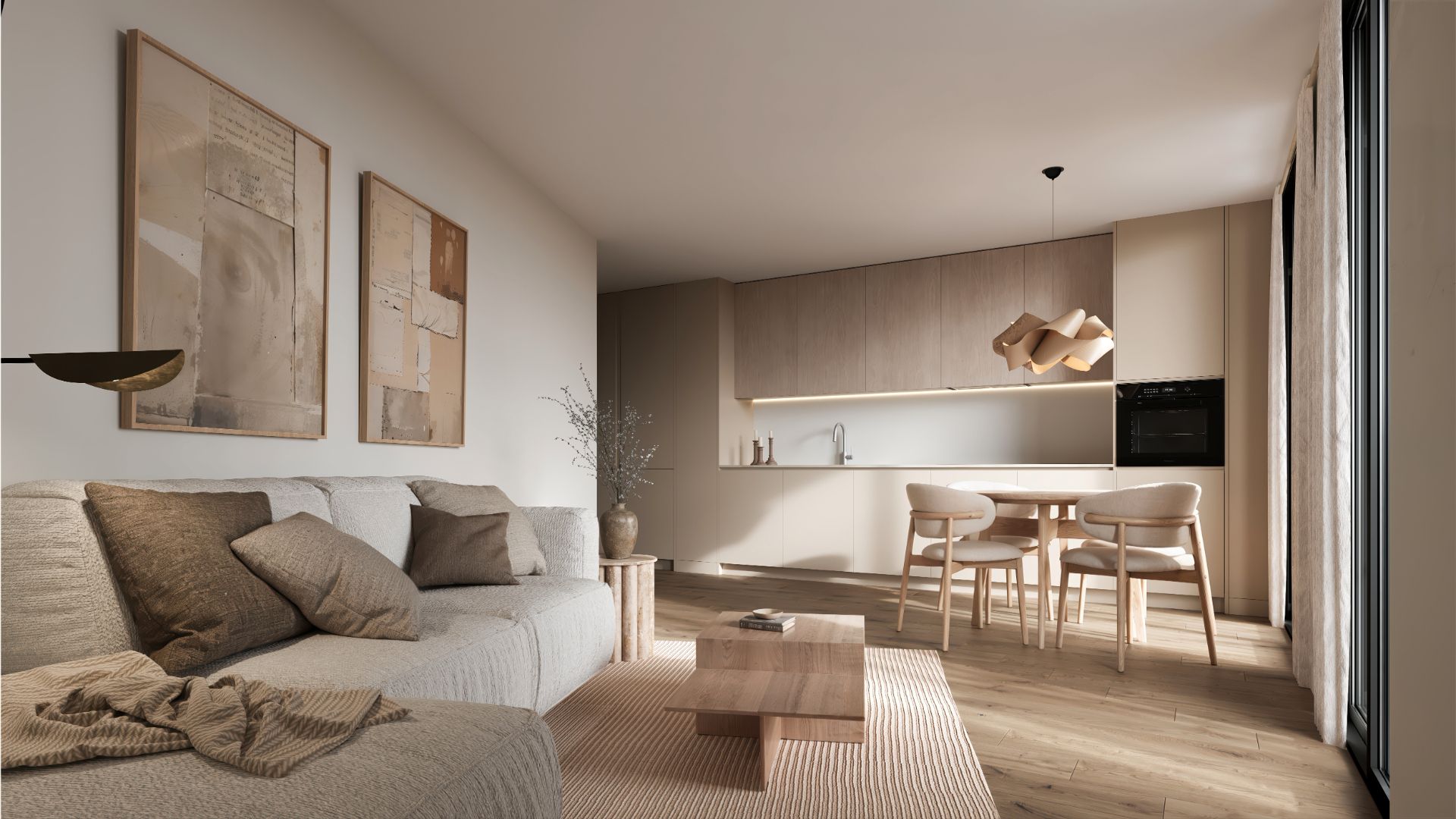 Sala de estar de Piso en venta en  Barcelona Capital con Aire acondicionado, Calefacción y Parquet