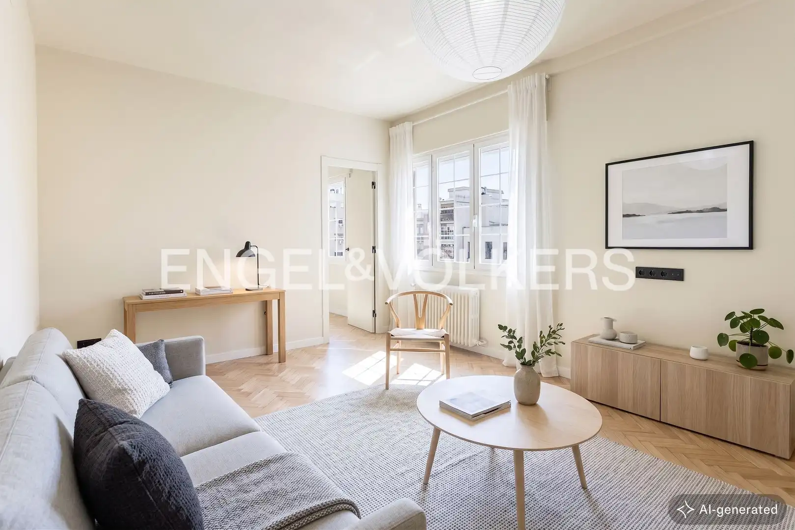 Living room of Flat for sale in Barcelona  with Air Conditioner, Heating and Parquet flooring