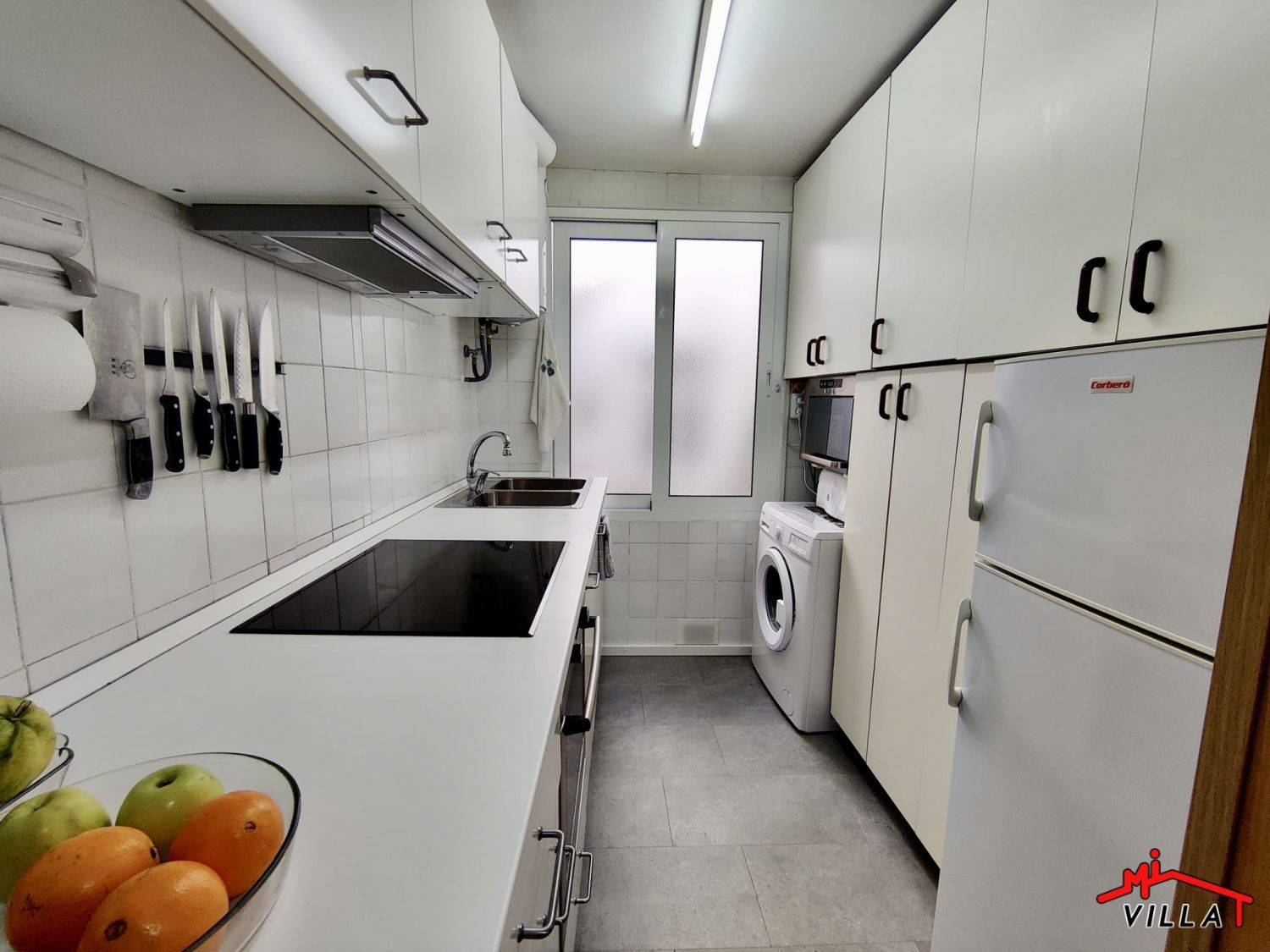 Kitchen of Flat for sale in Laredo  with Terrace, Storage room and Furnished