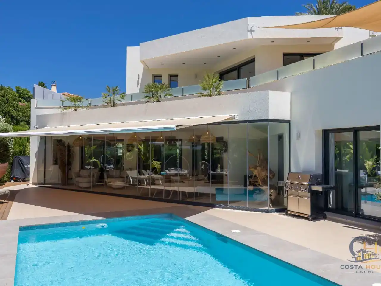 Terrasse von Wohnung zum Verkauf in Moraira mit Klimaanlage, Schwimmbad und Balkon