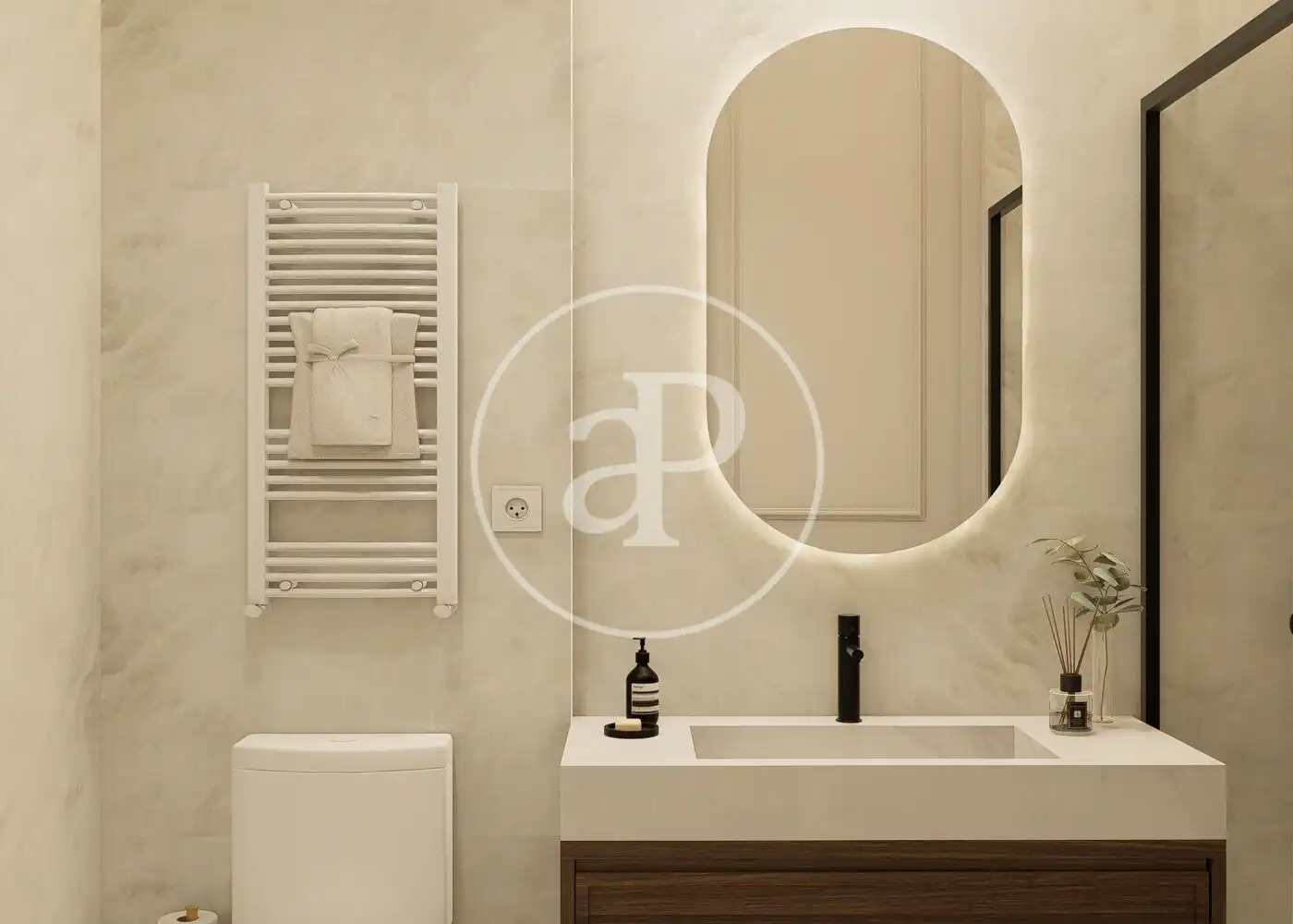Bathroom of Flat for sale in Madrid  with Air Conditioner, Heating and Furnished