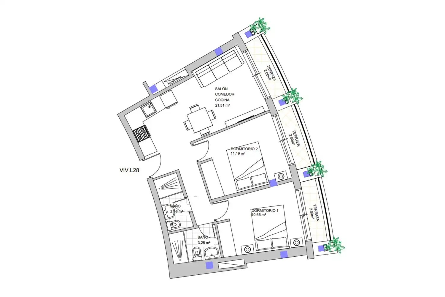 Apartamento en venta en Lo Cea