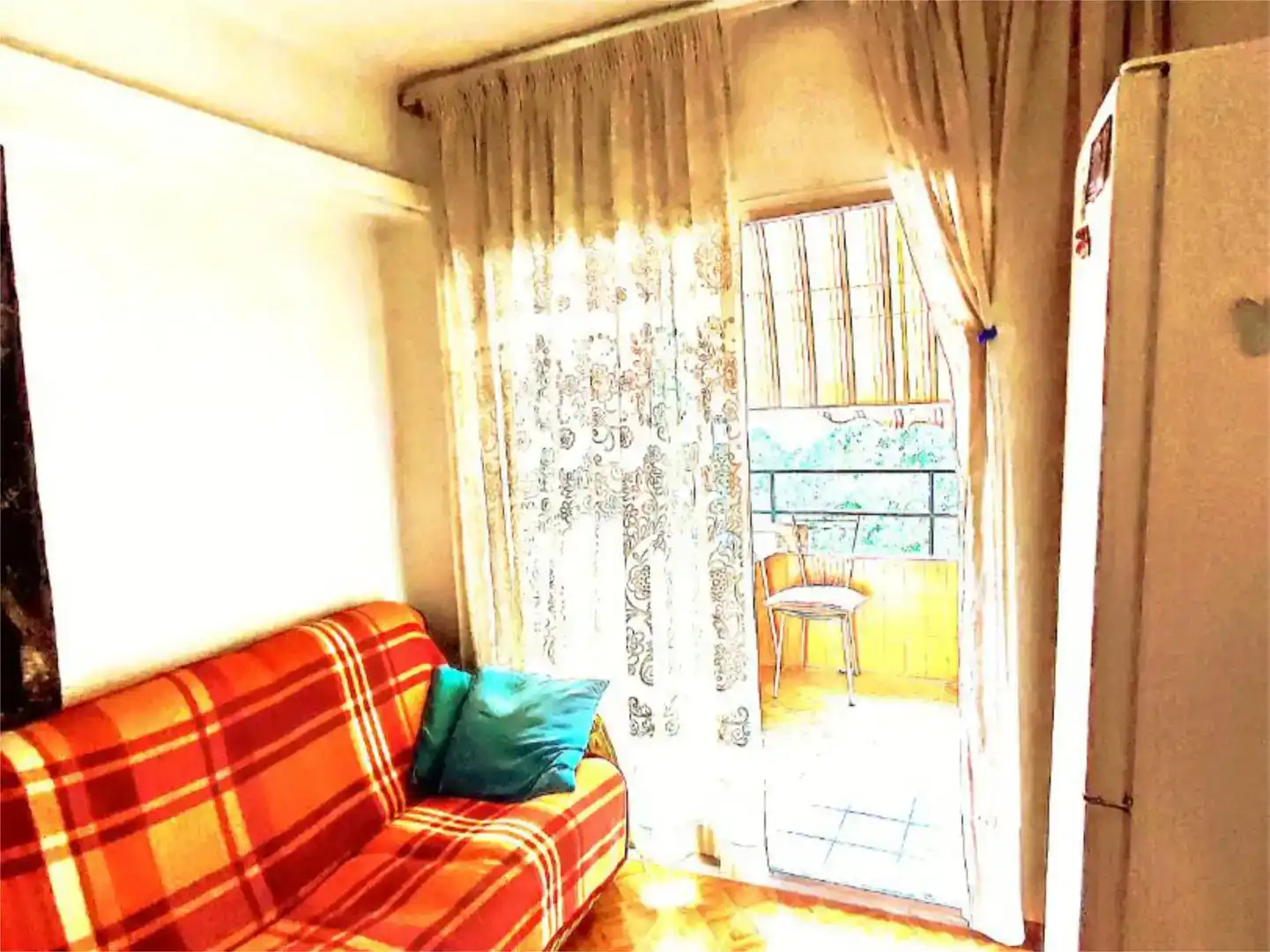 Balcony of Flat for share in Valencia  with Air Conditioner, Furnished and Balcony