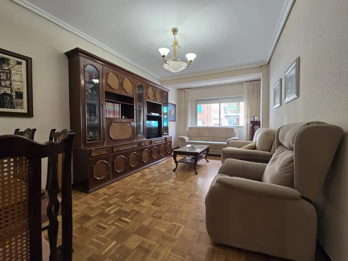 Living room of Flat for sale in  Logroño  with Heating, Parquet flooring and Terrace