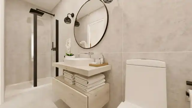 Badezimmer von Wohnungen zum Verkauf in Albacete mit Klimaanlage, Heizung und Möbliert