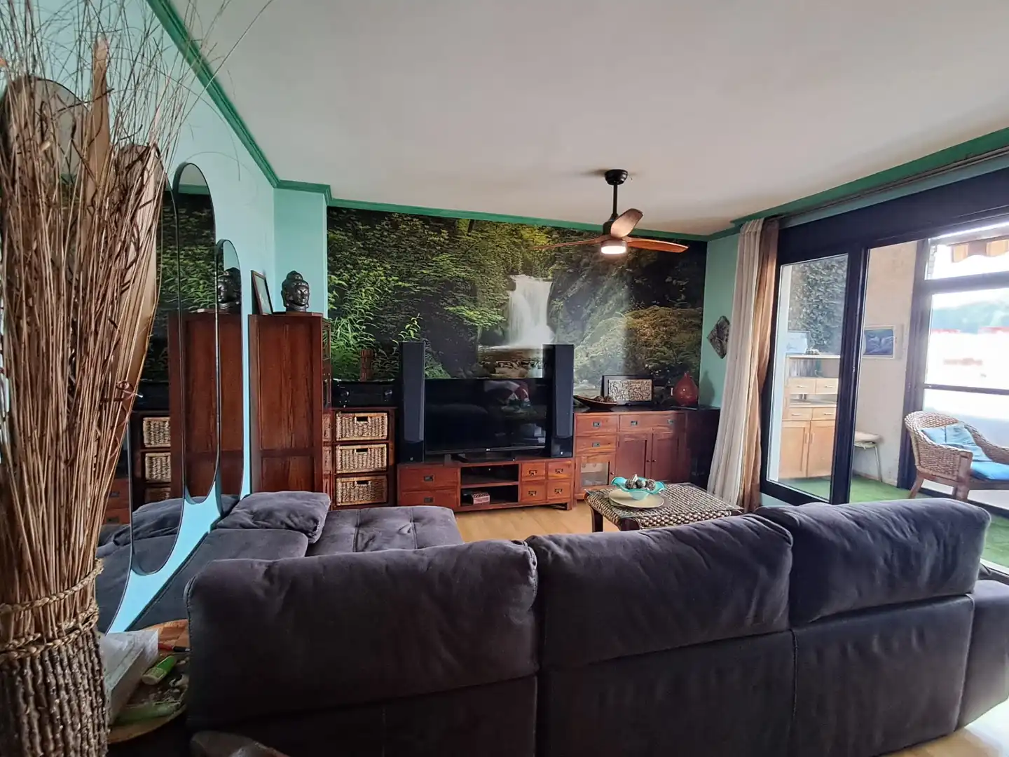 Living room of Attic for sale in Gandia  with Air Conditioner, Parquet flooring and Terrace