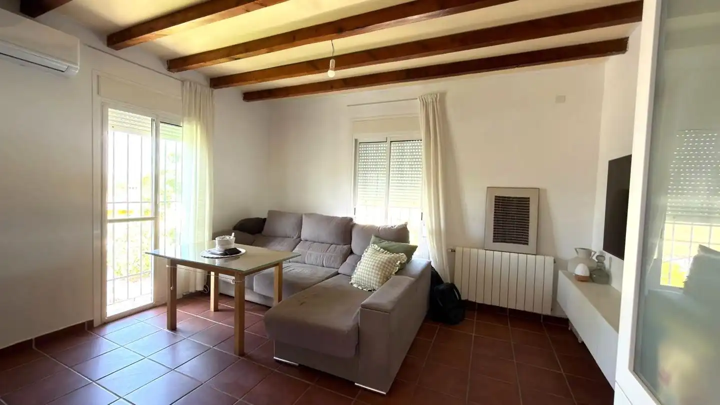 Sala de estar de Finca rústica en venta en Badajoz con Jardín privado y Piscina