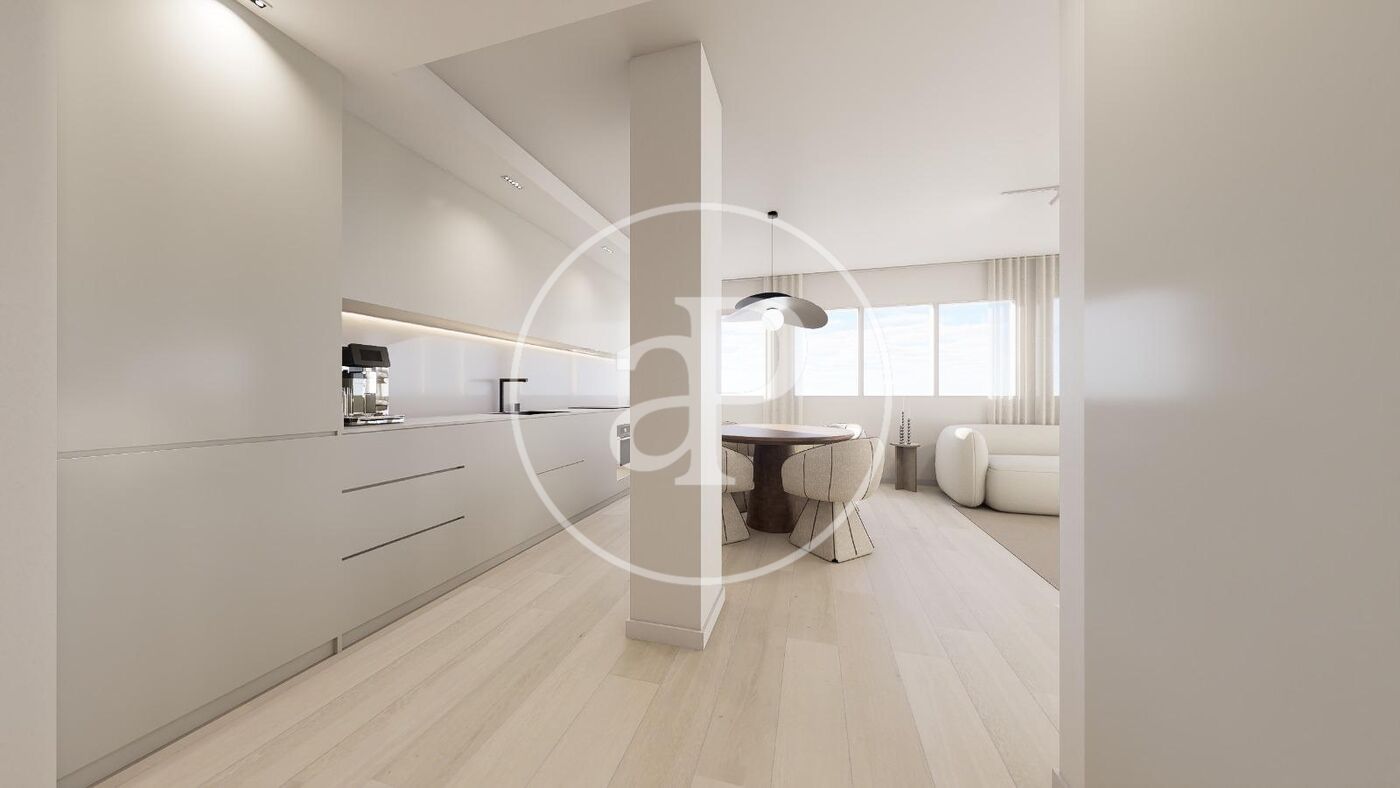 Kitchen of Flat for sale in  Valencia Capital  with Air Conditioner, Heating and Furnished