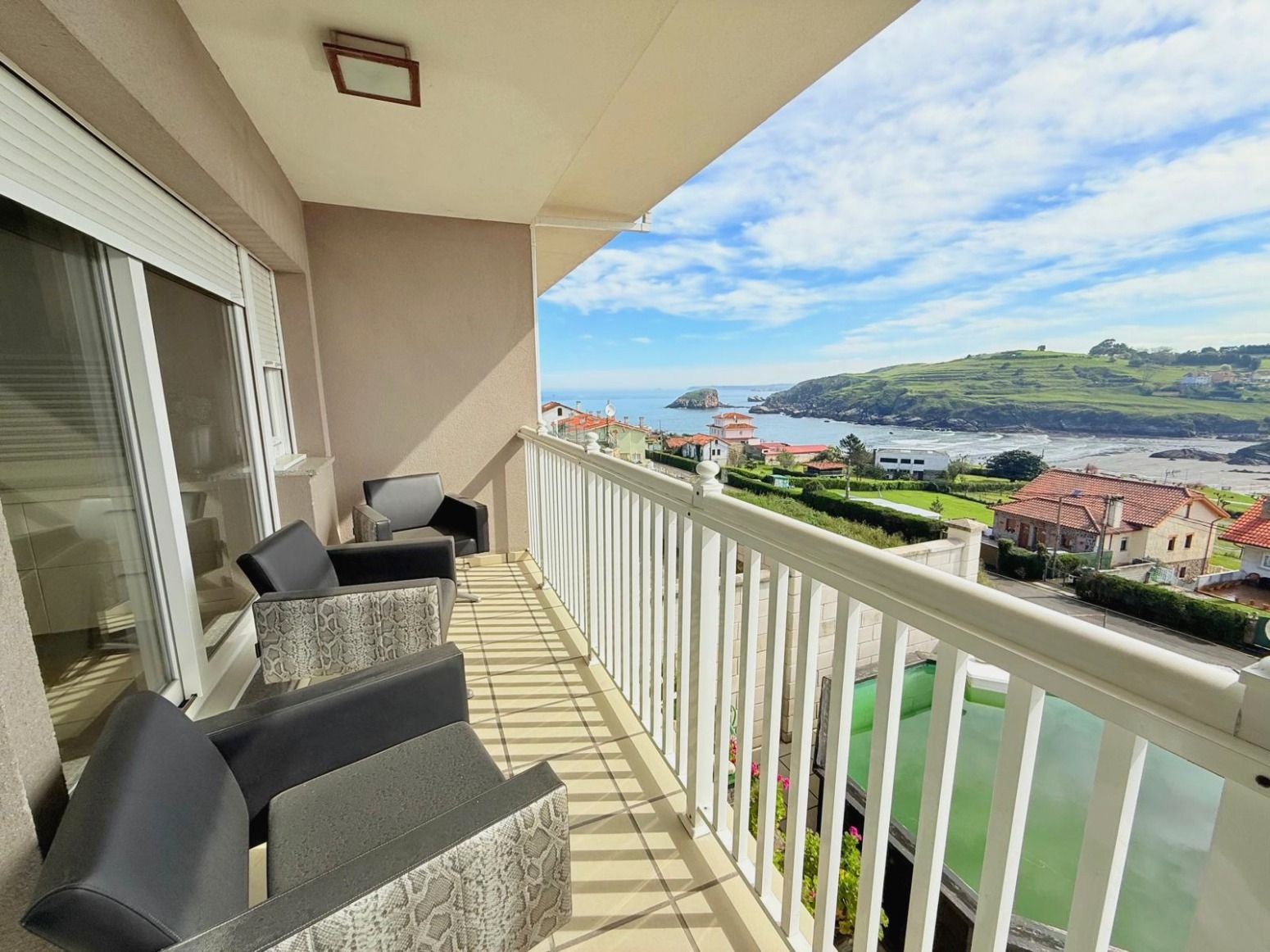 Terrace of Single-family semi-detached for sale in Castrillón  with Heating, Parquet flooring and Storage room
