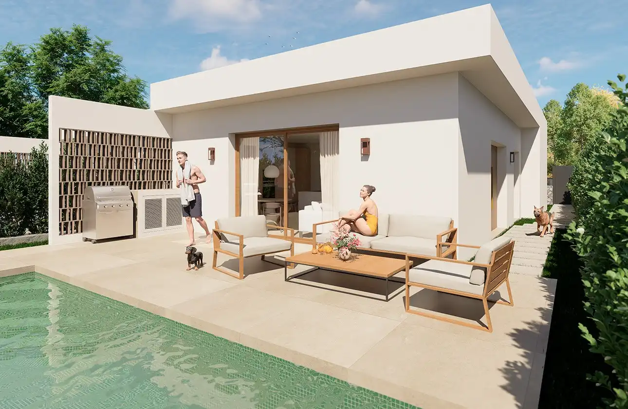 Terrasse von Dachboden zum Verkauf in Los Montesinos mit Klimaanlage, Heizung und Privatgarten