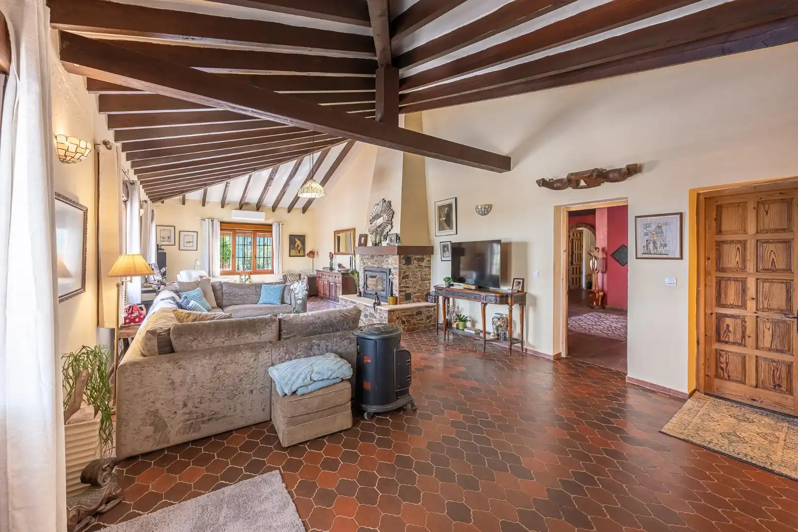 Sala d'estar de Casa o xalet en venda en Mijas amb Aire condicionat, Calefacció i Jardí privat