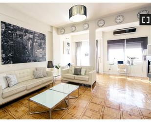 Living room of Flat to rent in  Madrid Capital  with Air Conditioner, Heating and Furnished