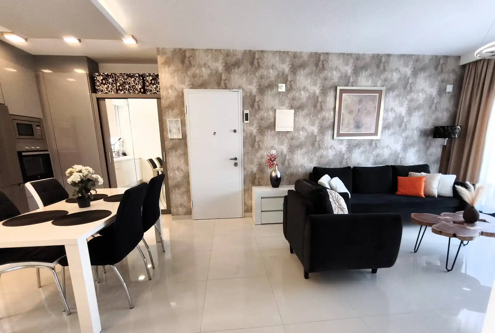 Wohnzimmer von Wohnungen zum Verkauf in Pilar de la Horadada mit Klimaanlage, Heizung und Terrasse