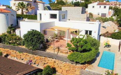 Exterior view of House or chalet for sale in Pedreguer  with Air Conditioner, Terrace and Swimming Pool