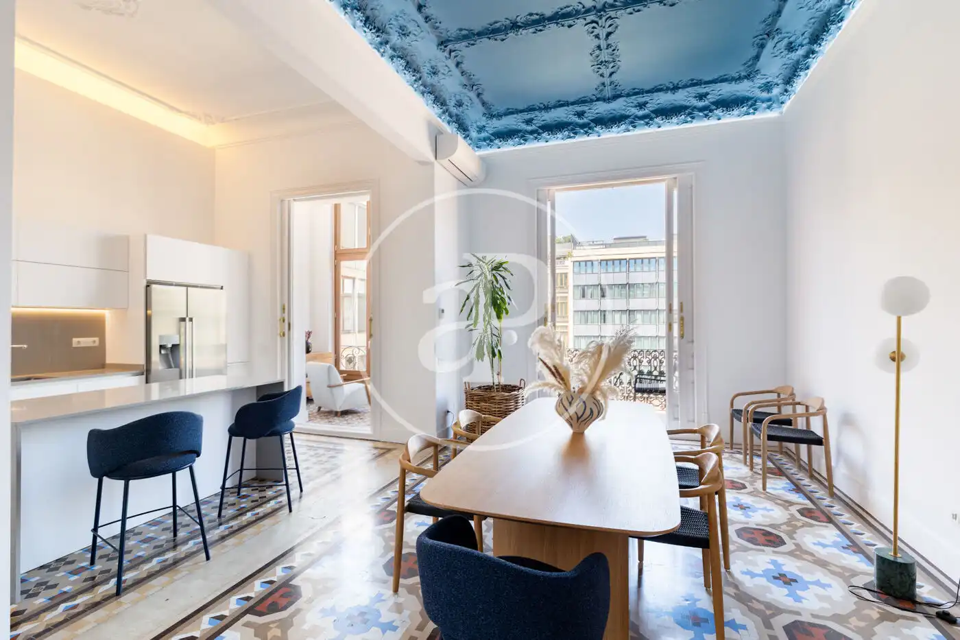 Esszimmer von Wohnung zur Miete in Barcelona mit Klimaanlage, Heizung und Möbliert