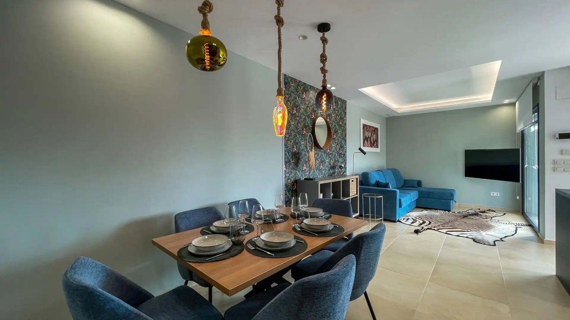 Dining room of Houses for rent in Finestrat  with Air Conditioner, Heating and Private garden