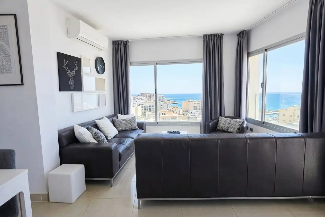 Sala de estar de Apartamento en venta en  Palma de Mallorca con Aire acondicionado, Trastero y Piscina