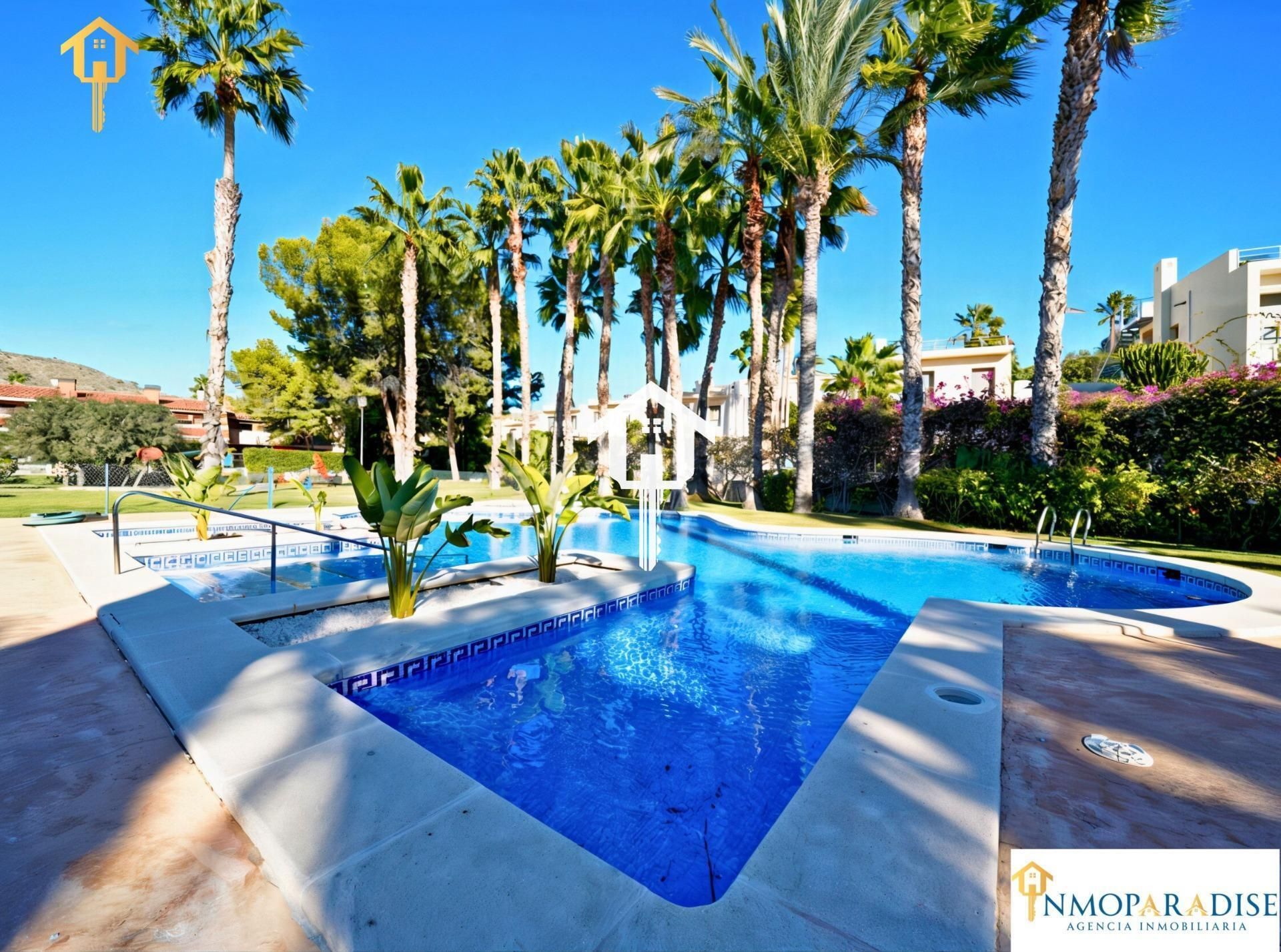 Swimming pool of Single-family semi-detached for sale in El Campello  with Air Conditioner, Private garden and Terrace