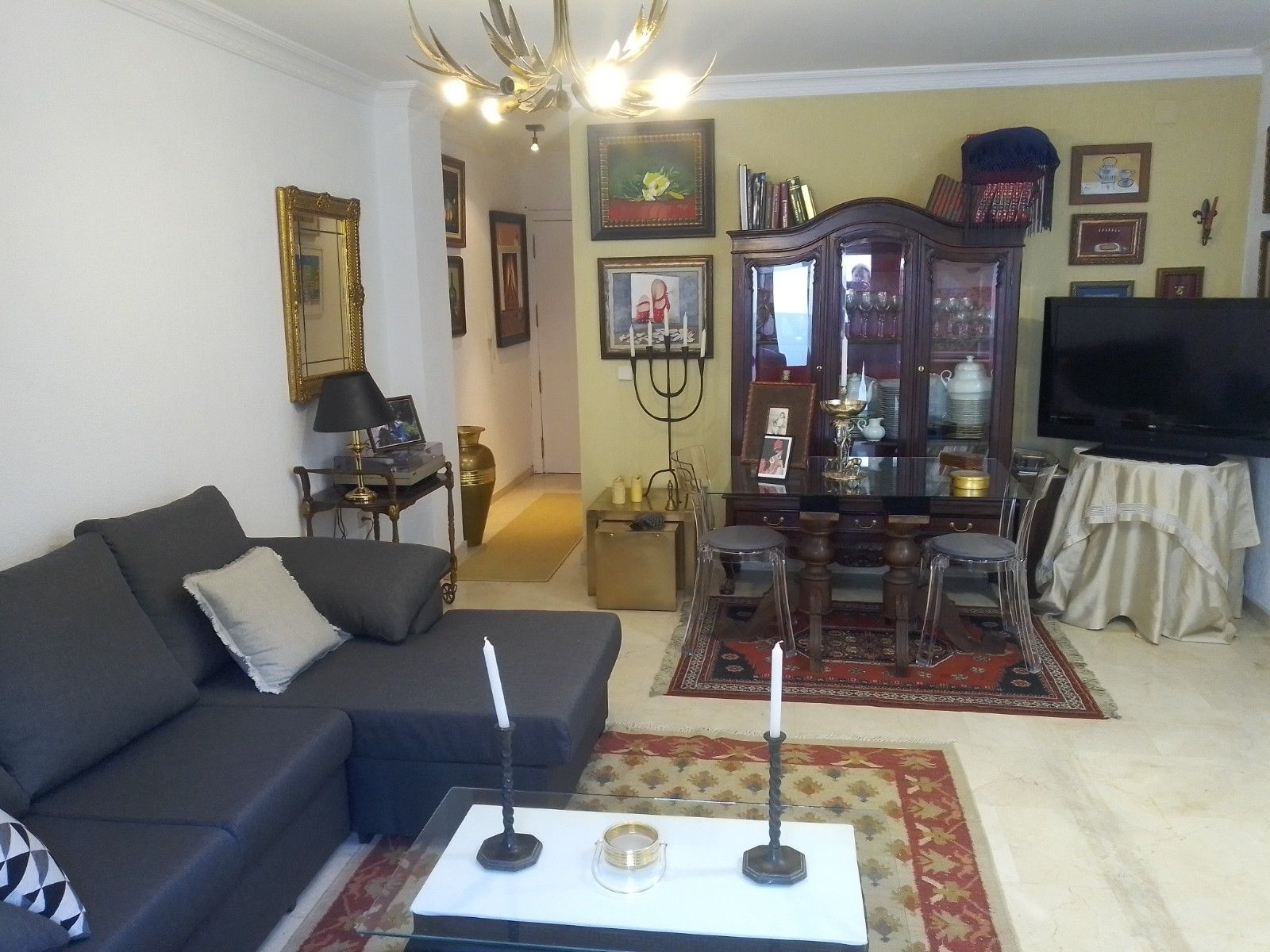 Living room of Flat to rent in  Huelva Capital  with Terrace, Furnished and Washing machine
