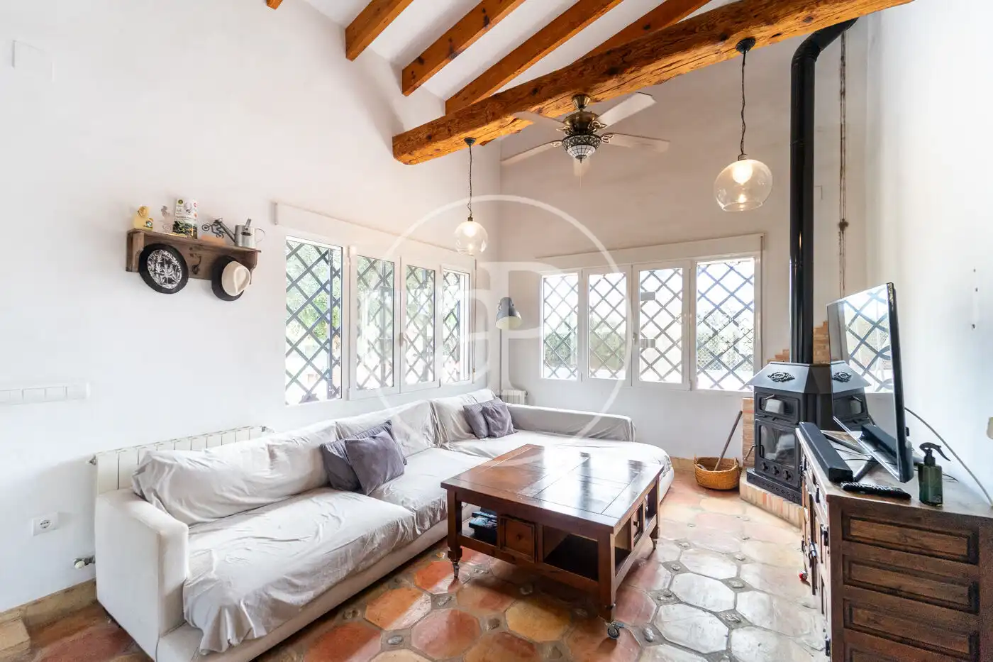 Living room of Houses for sale in Busot  with Heating, Private garden and Terrace