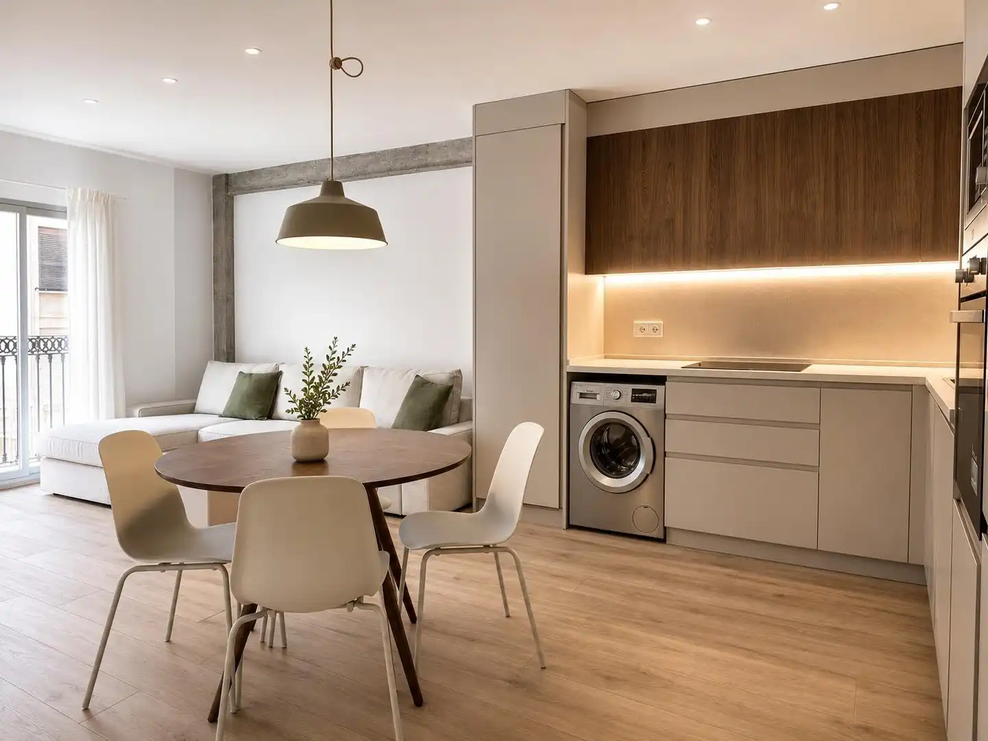Küche von Wohnung zur Miete in Valencia mit Klimaanlage, Heizung und Möbliert
