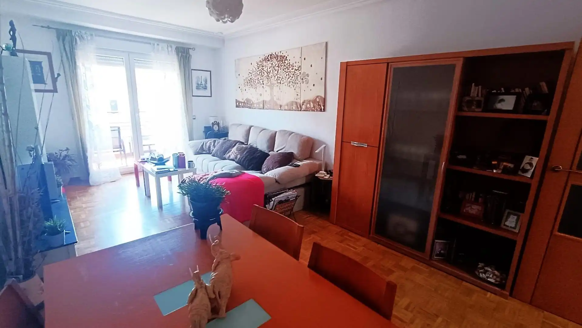 Wohnzimmer von Wohnung zum Verkauf in Zamora Capital  mit Heizung, Parkett und Terrasse