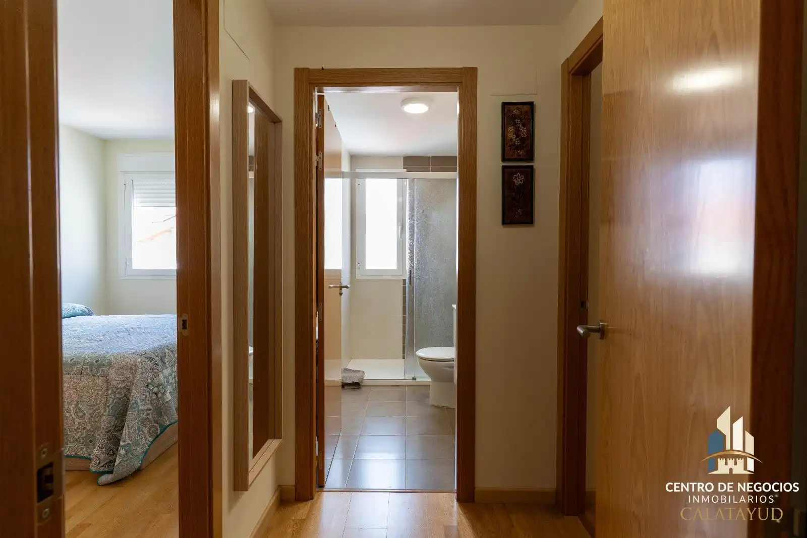 Badezimmer von Wohnung zum Verkauf in Calatayud mit Heizung, Parkett und Terrasse