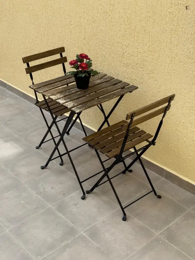 Terraza de Apartamento de alquiler en Barcelona con Aire acondicionado, Calefacción y Amueblado