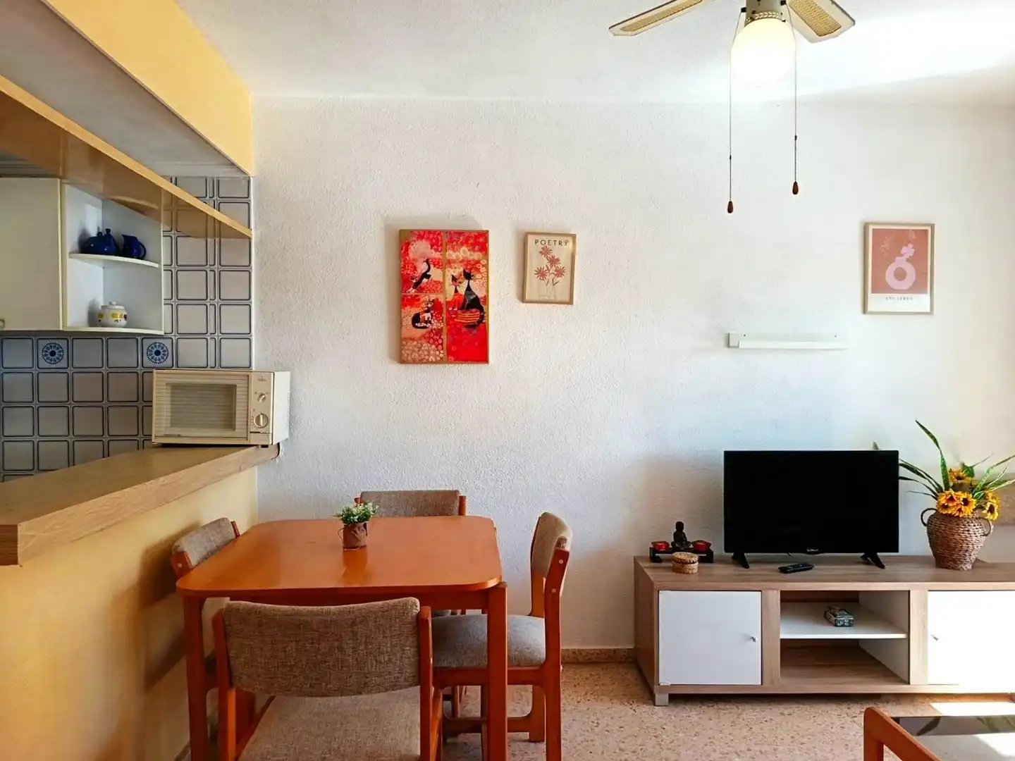 Comedor de Apartamento en venta en Bellreguard con Terraza, Amueblado y Balcón
