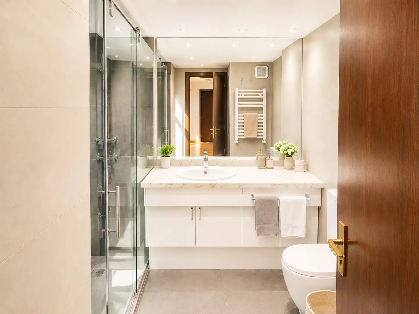 Badezimmer von Wohnung zur Miete in Majadahonda mit Klimaanlage, Heizung und Parkett