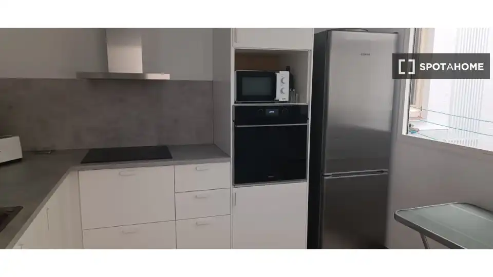 Kitchen of Flat for share in Mataró  with Air Conditioner, Heating and Terrace