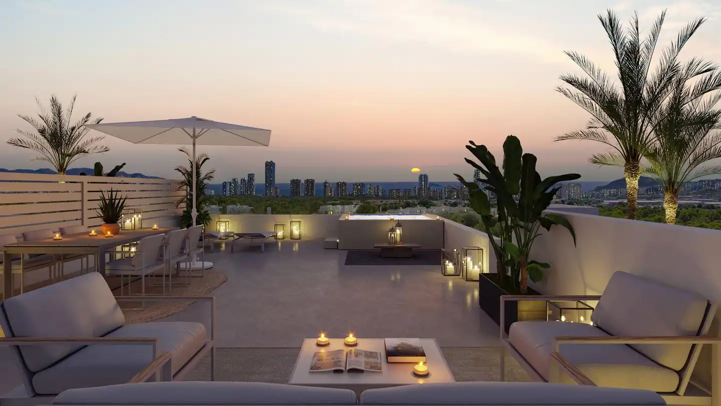 Terrasse von Erdgeschoss zum Verkauf in Finestrat mit Klimaanlage und Terrasse