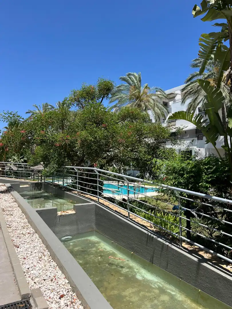 Terrasse von Wohnung zum Verkauf in Mijas mit Klimaanlage, Heizung und Privatgarten