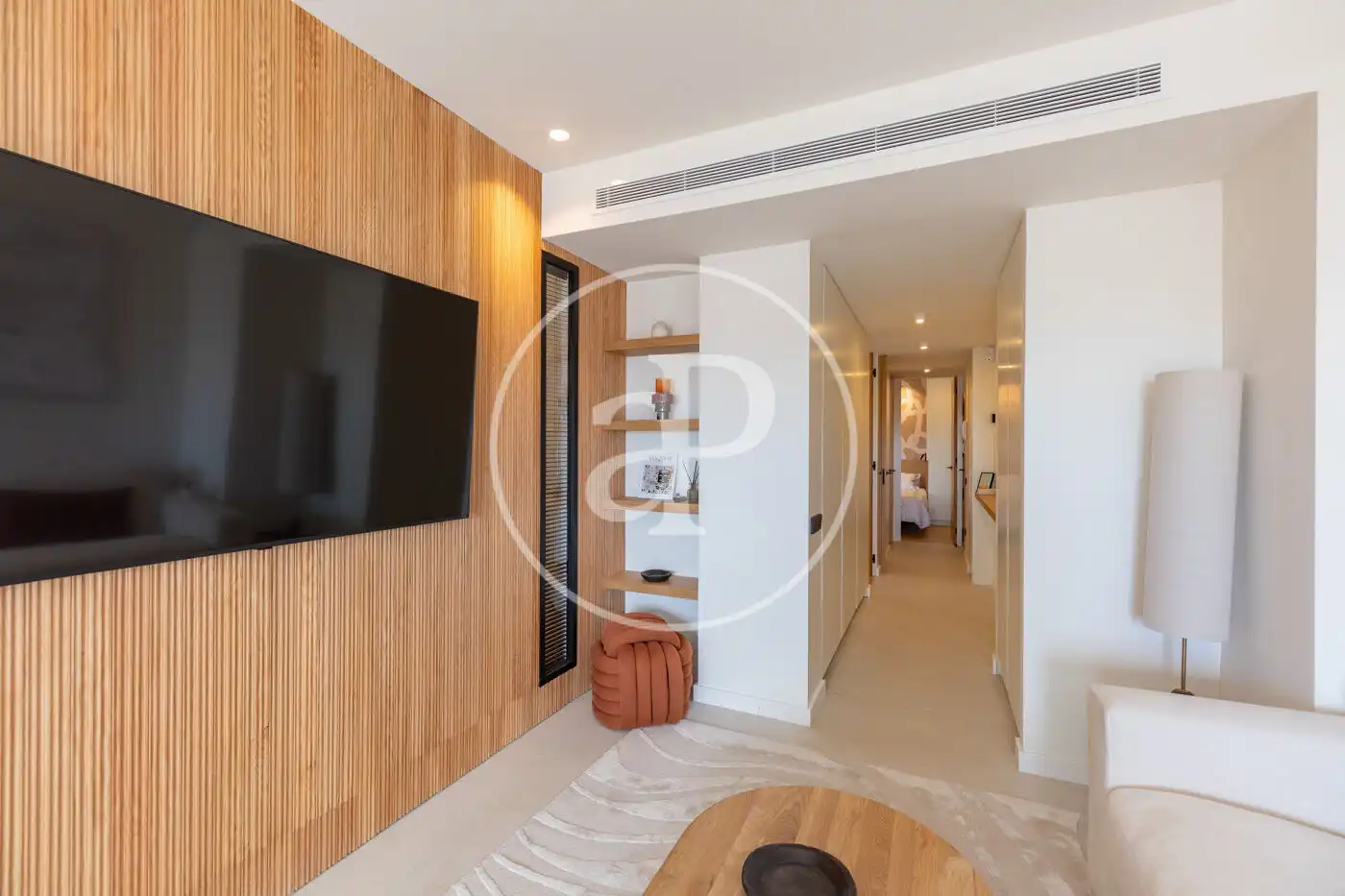 Wohnzimmer von Wohnung zum Verkauf in Barcelona mit Klimaanlage, Heizung und Terrasse