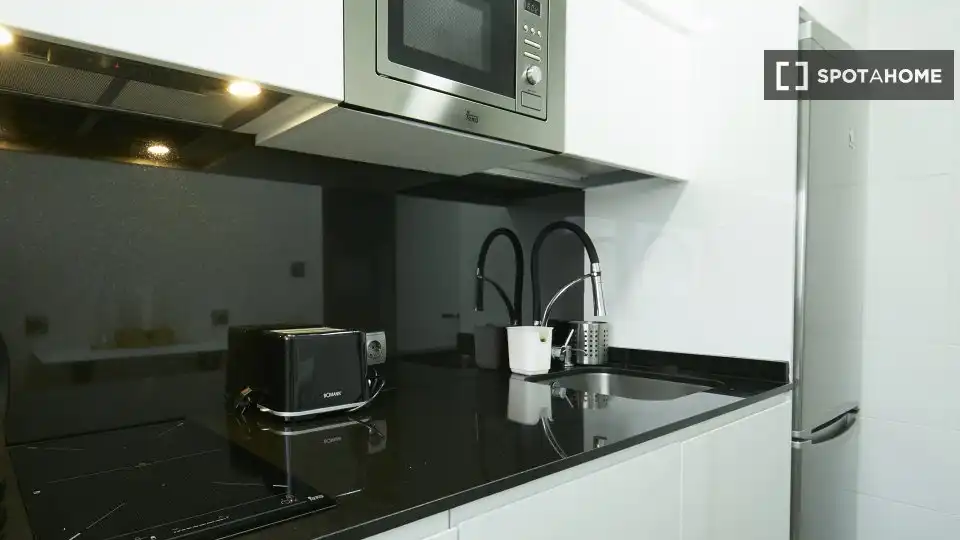 Kitchen of Flat for rent in Madrid  with Air Conditioner, Heating and Furnished