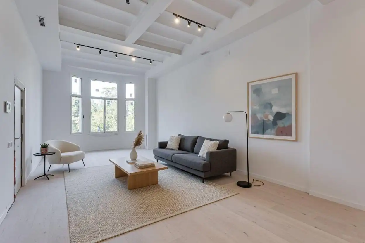 Living room of Attic for sale in Barcelona  with Air Conditioner, Heating and Terrace