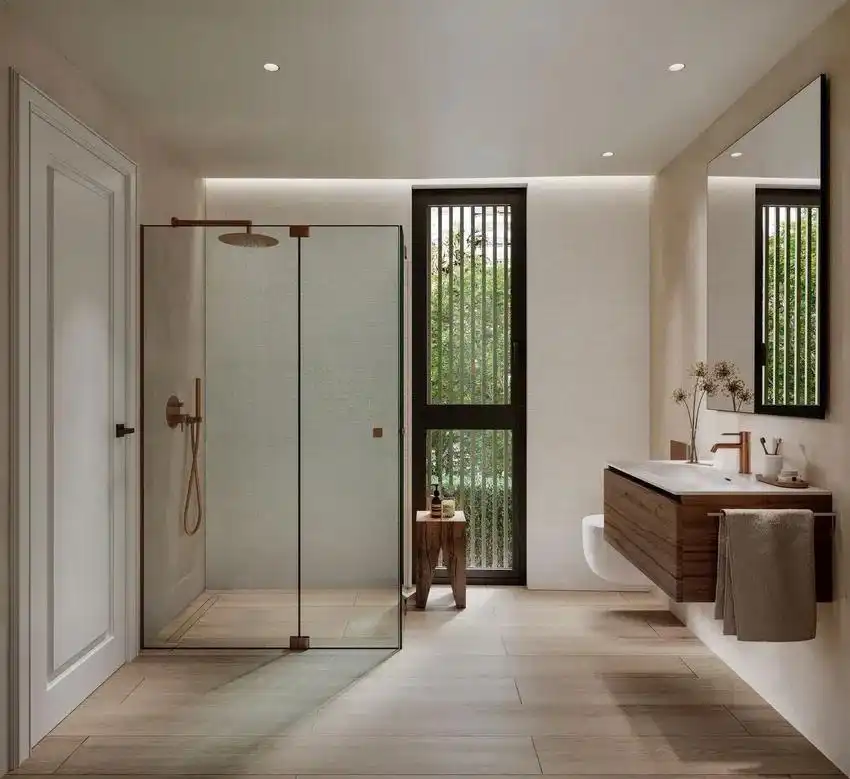 Badezimmer von Einfamilien-Reihenhaus zum Verkauf in Málaga mit Klimaanlage, Privatgarten und Terrasse